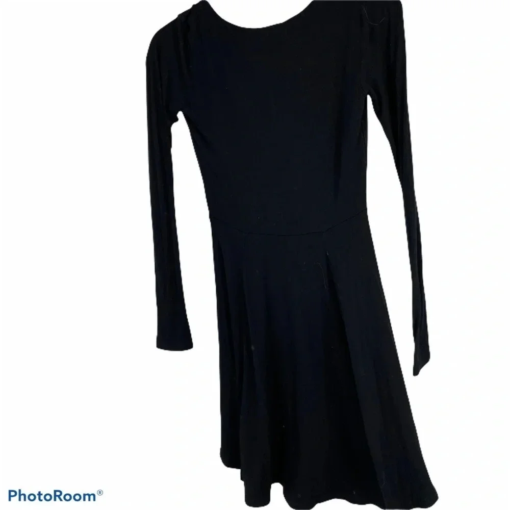 Peruvian Connection black midi ballet dress viscose spandex XS - Picture 3 of 5